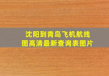 沈阳到青岛飞机航线图高清最新查询表图片