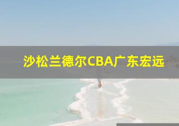 沙松兰德尔CBA广东宏远