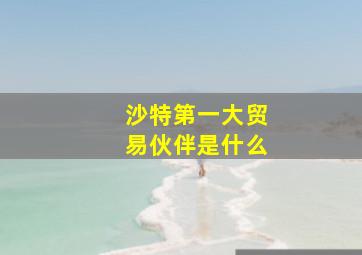 沙特第一大贸易伙伴是什么