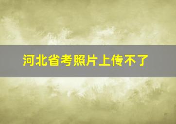 河北省考照片上传不了