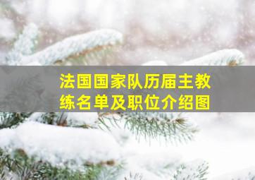 法国国家队历届主教练名单及职位介绍图