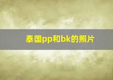 泰国pp和bk的照片