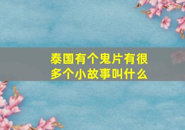 泰国有个鬼片有很多个小故事叫什么