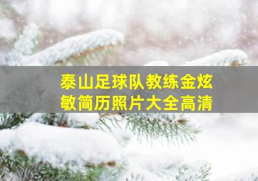 泰山足球队教练金炫敏简历照片大全高清