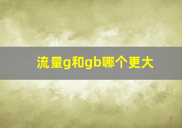 流量g和gb哪个更大