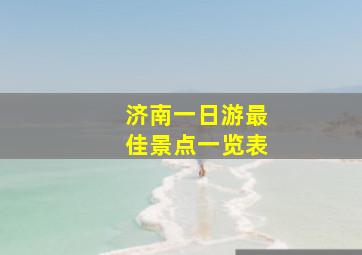 济南一日游最佳景点一览表