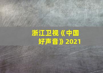 浙江卫视《中国好声音》2021