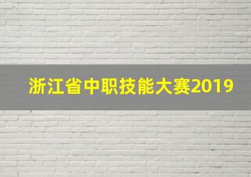 浙江省中职技能大赛2019