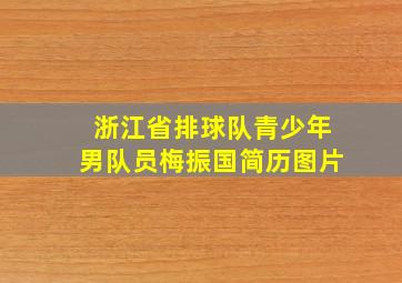 浙江省排球队青少年男队员梅振国简历图片