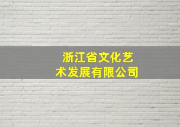 浙江省文化艺术发展有限公司