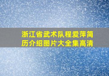 浙江省武术队程爱萍简历介绍图片大全集高清