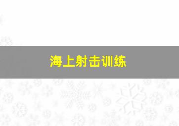 海上射击训练