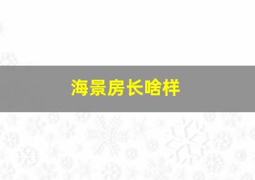 海景房长啥样