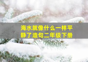 海水就像什么一样平静了造句二年级下册