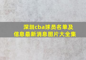 深圳cba球员名单及信息最新消息图片大全集