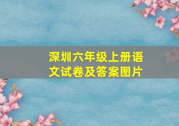 深圳六年级上册语文试卷及答案图片