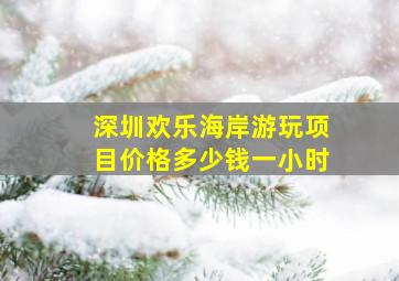 深圳欢乐海岸游玩项目价格多少钱一小时