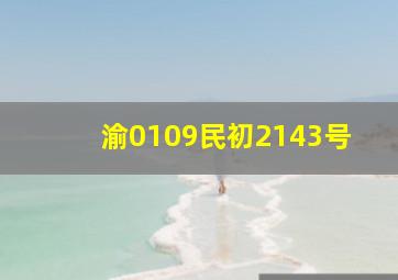 渝0109民初2143号