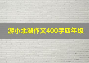 游小北湖作文400字四年级