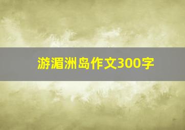 游湄洲岛作文300字