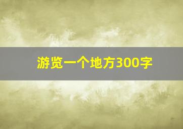 游览一个地方300字