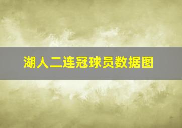 湖人二连冠球员数据图