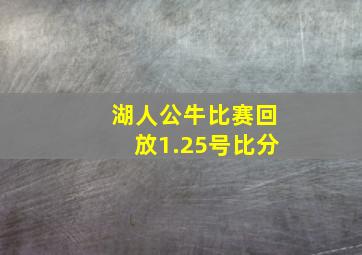 湖人公牛比赛回放1.25号比分