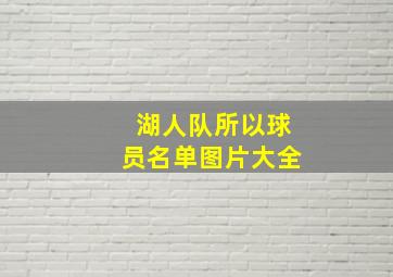 湖人队所以球员名单图片大全