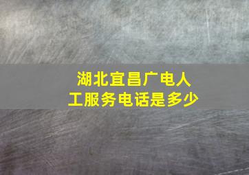 湖北宜昌广电人工服务电话是多少