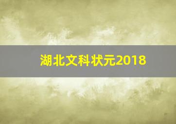 湖北文科状元2018