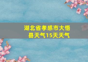 湖北省孝感市大悟县天气15天天气