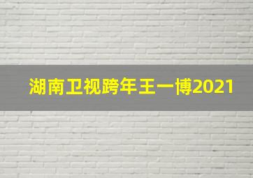 湖南卫视跨年王一博2021