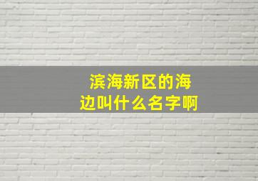 滨海新区的海边叫什么名字啊