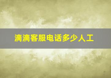 滴滴客服电话多少人工