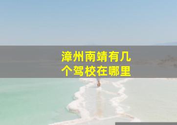 漳州南靖有几个驾校在哪里