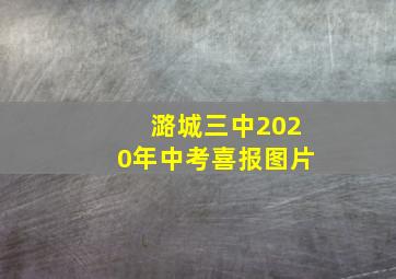 潞城三中2020年中考喜报图片