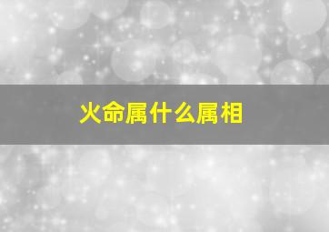 火命属什么属相