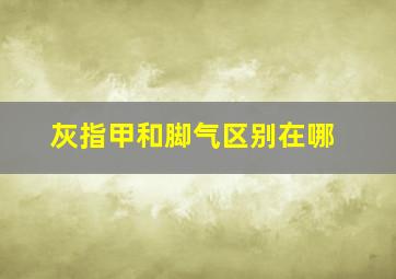 灰指甲和脚气区别在哪