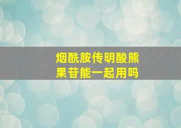 烟酰胺传明酸熊果苷能一起用吗