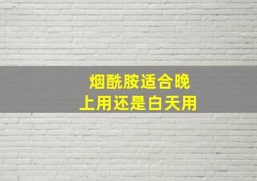 烟酰胺适合晚上用还是白天用