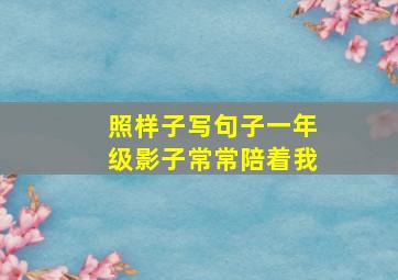 照样子写句子一年级影子常常陪着我