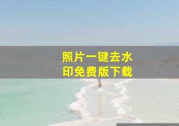 照片一键去水印免费版下载