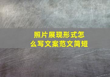 照片展现形式怎么写文案范文简短