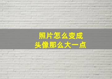 照片怎么变成头像那么大一点