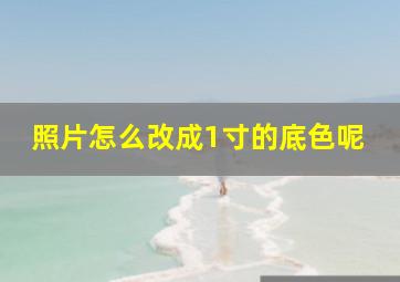 照片怎么改成1寸的底色呢