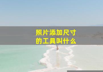 照片添加尺寸的工具叫什么