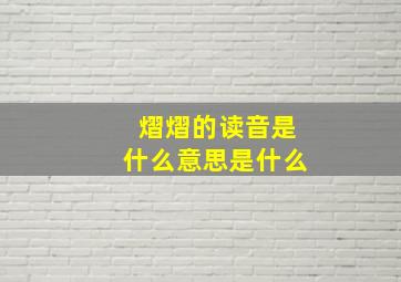 熠熠的读音是什么意思是什么