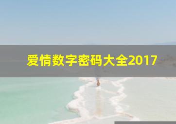 爱情数字密码大全2017