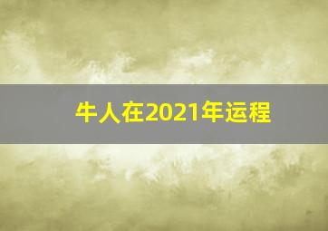 牛人在2021年运程