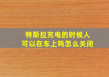 特斯拉充电的时候人可以在车上吗怎么关闭